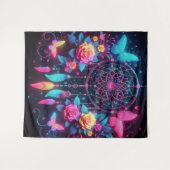 Dreamcatcher, Vlinders & Rozen Wandkleed (Voorkant (horizontaal))