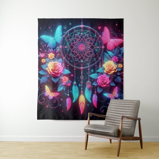 Dreamcatcher, Vlinders & Rozen Wandkleed (In situ)