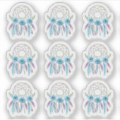 Dreamcatcher Waterverf Feather Boho Planner Sheet Sticker (Voorkant)
