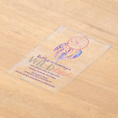 Dreamcatcher Wild One 1st Birthday Acryl Uitnodigingen (Laagn)