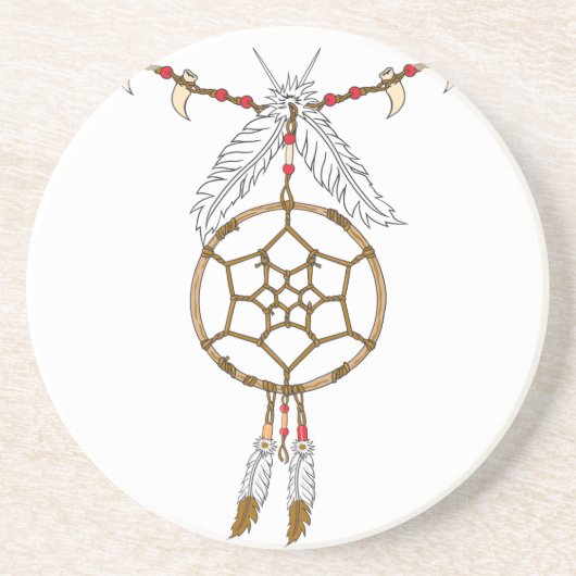 DreamCatcher Zandsteen Onderzetter (Voorkant)