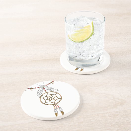 DreamCatcher Zandsteen Onderzetter (Zijkant)