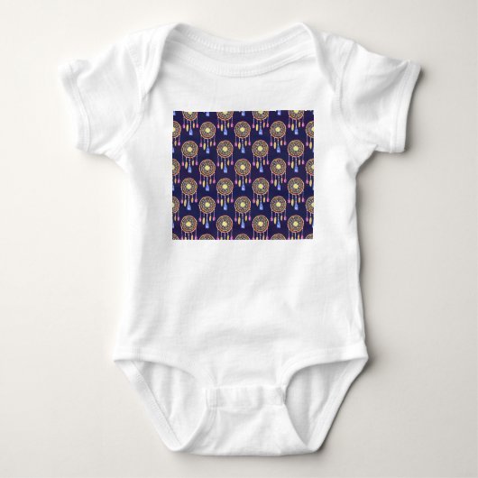 Dreamcatchers Feathers Waterverf Naadloze Textuur Romper (Voorkant)