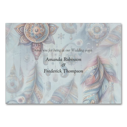 Dreamcatchers in een Boheems thema Kaart (Achterkant)