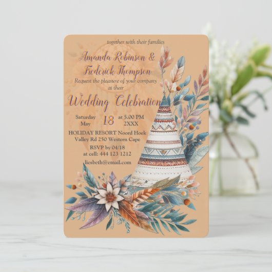 Dreamcatchers in een Boheems thema Kaart (Staand voorkant)