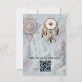 Dreamcatchers in een Boheems thema RSVP Kaartje (Achterkant)