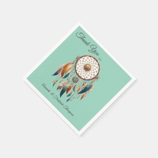 Dreamcatchers in een Boheems thema Servet (Hoek)