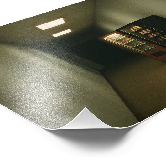 Dreamcore Liminal gang met automaat Foto Afdruk (Hoek)