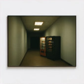 Dreamcore Liminal gang met automaat Foto Afdruk