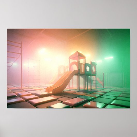 Dreamcore Playground Poster – Surrealistische Drom (Voorkant)