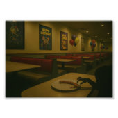 Dreamcore Restaurant met Entiteit – Liminal Surrea Foto Afdruk (Voorkant)