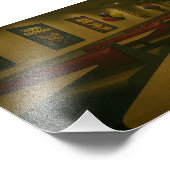 Dreamcore Restaurant met Entiteit – Liminal Surrea Foto Afdruk (Hoek)