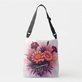 Dreamer 4 Life - Waterverf Marigold Floral Crossbody Tas