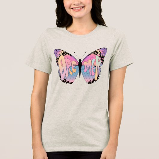 Dreamer Butterfly Vibes Tri-Blend Shirt (Voorkant)