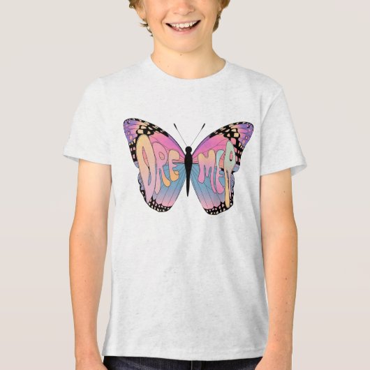 Dreamer Butterfly Vibes Tri-Blend Shirt (Voorkant)