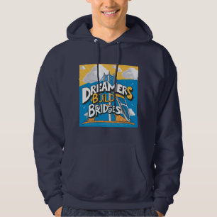 Dreamers bouwen bruggen: levendig verbindingsontwe hoodie