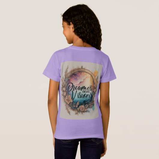 "Dreamers Creëer Visions" ontwierp Kind T-shirt (Achterkant volledig)