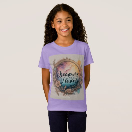 "Dreamers Creëer Visions" ontwierp Kind T-shirt (Voorkant volledig)