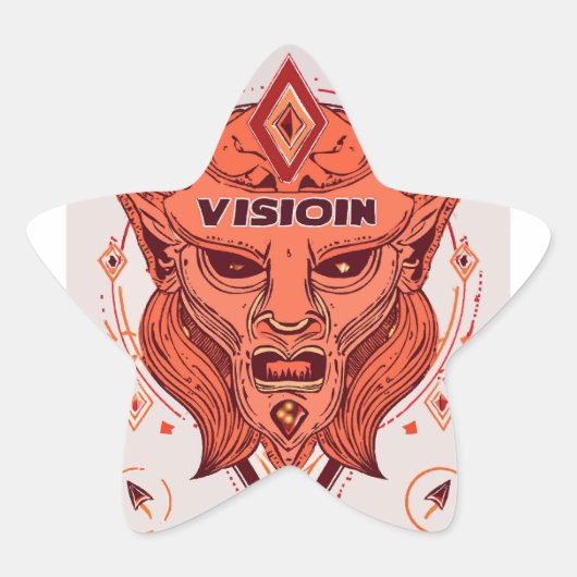 Dreamer's Horizon: Inspirerend visiecitaten Ster Sticker (Voorkant)