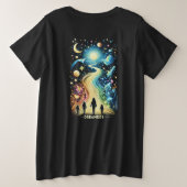 Dreamers lichtpaden grote maat t-shirt (Design achterkant)
