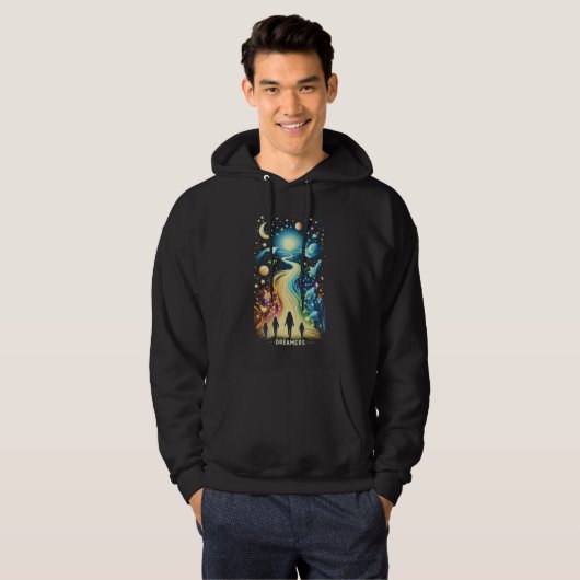 Dreamers lichtpaden hoodie (Voorkant volledig)
