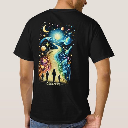Dreamers lichtpaden t-shirt (Achterkant)
