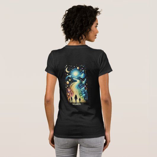 Dreamers lichtpaden t-shirt (Achterkant volledig)