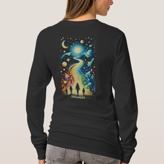 Dreamers lichtpaden t-shirt (Achterkant)