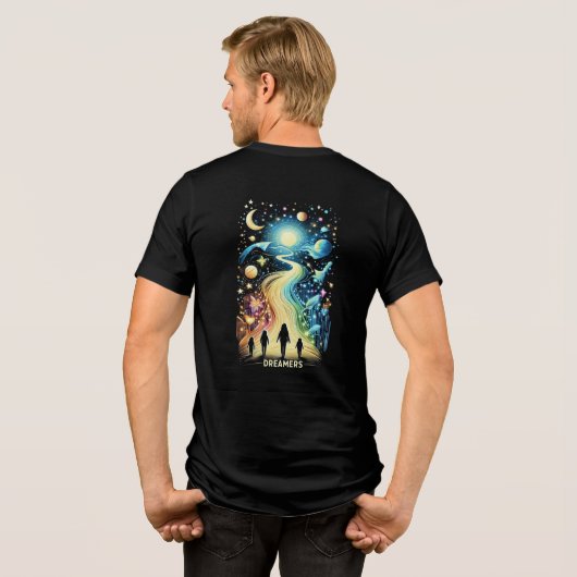 Dreamers lichtpaden Tri-Blend shirt (Achterkant volledig)