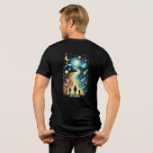 Dreamers lichtpaden Tri-Blend shirt (Achterkant volledig)