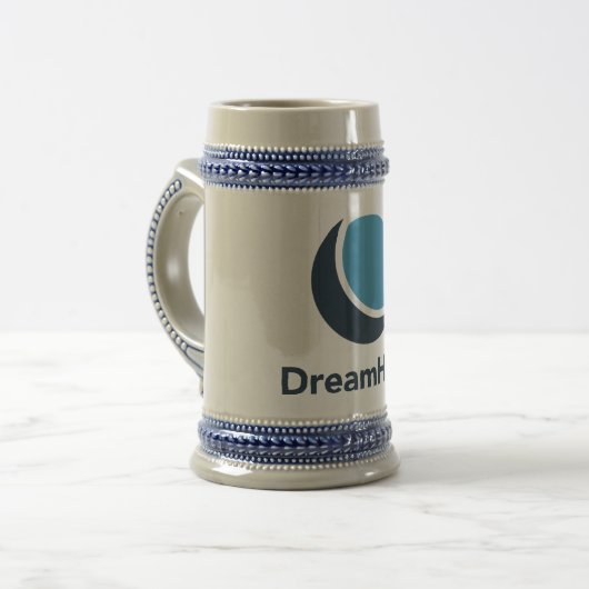 DreamHost Logo Stein Bierpul (Voorkant links)