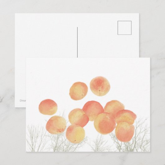 Dreaming abrikozen in de winter briefkaart (Voorkant / Achterkant)
