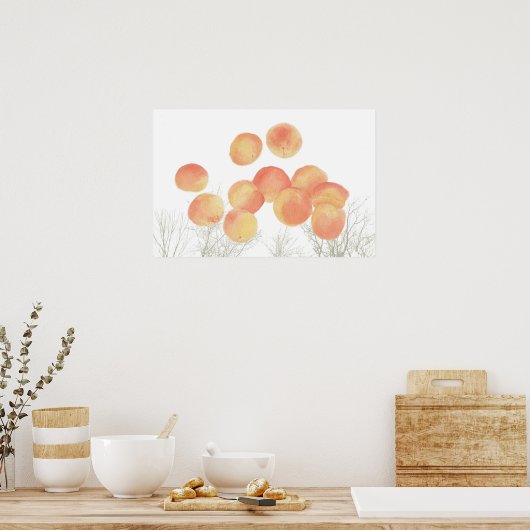 Dreaming abrikozen in de winter poster (Keuken)