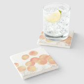 Dreaming abrikozen in de winter stenen onderzetter (Zijkant)