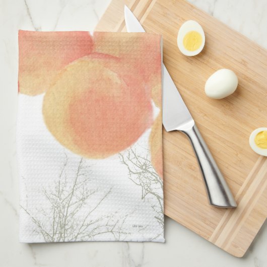 Dreaming abrikozen in de winter theedoek (Quarter Fold)