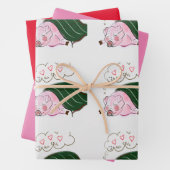 Dreaming afbeelding in een papierlade voor gebak inpakpapier vel (In situ)