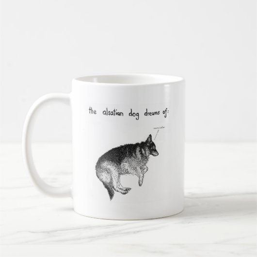 Dreaming alsatian koffiemok (Links)