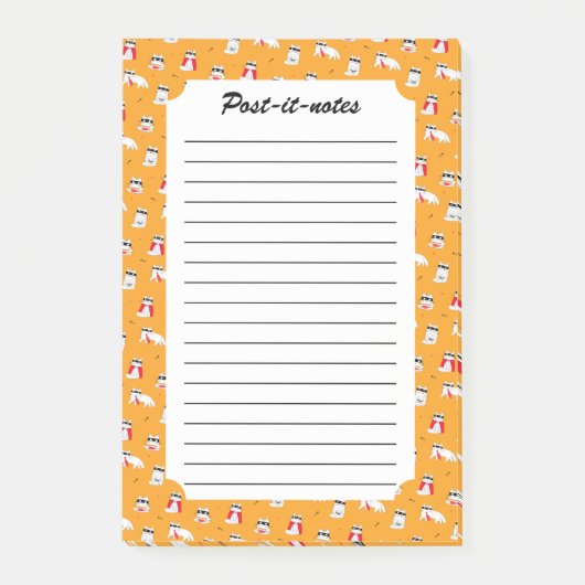 Dreaming avontuurlijk kat op vis post-it® notes (Voorkant)