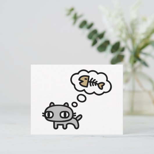 Dreaming Cat Briefkaart (Staand voorkant)