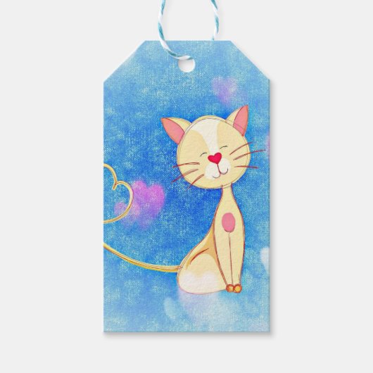 Dreaming Cat Cadeaulabel (Voorkant)