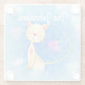Dreaming Cat Glazen Onderzetter (Achterkant)