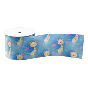 Dreaming Cat Grosgrain Ribbon Lint