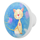 Dreaming Cat Keramische Knop (Rechts)
