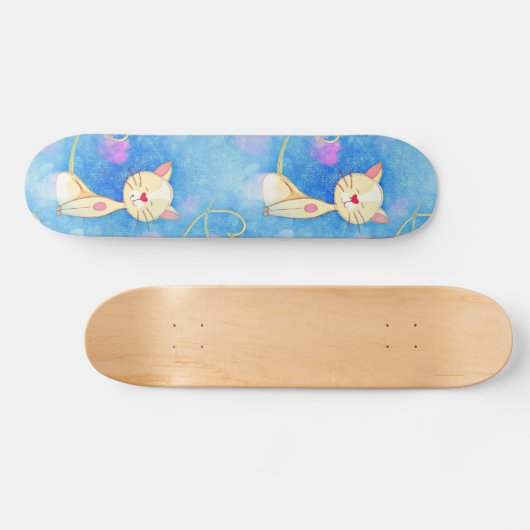 Dreaming Cat Persoonlijk Skateboard (Horizontaal)