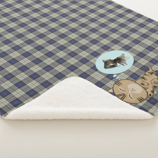 Dreaming cat sherpa blanket deken (3/4)