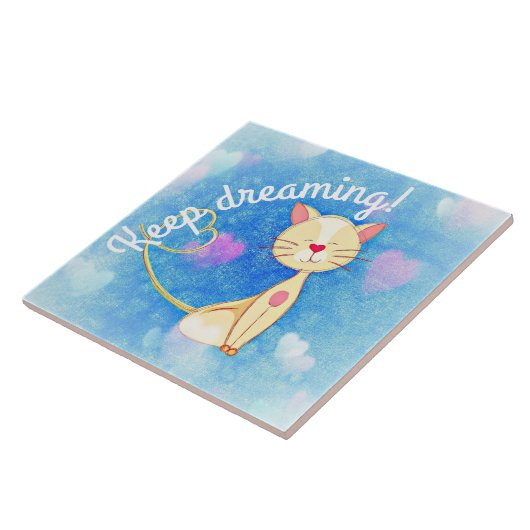 Dreaming Cat Tegeltje (Zijkant)