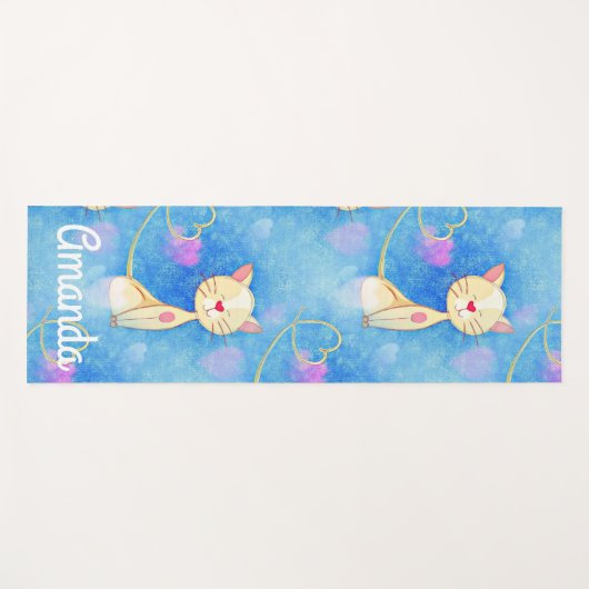 Dreaming Cat Yogamat (Voorkant (horizontaal))