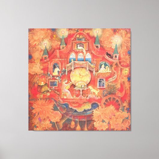 Dreaming Clock: The Automaton of Memories Canvas Afdruk (Voorkant)