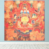 Dreaming Clock: The Automaton of Memories Canvas Afdruk (Insitu (Houten vloer))