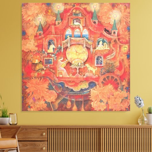 Dreaming Clock: The Automaton of Memories Canvas Afdruk (Insitu (Woonkamer))